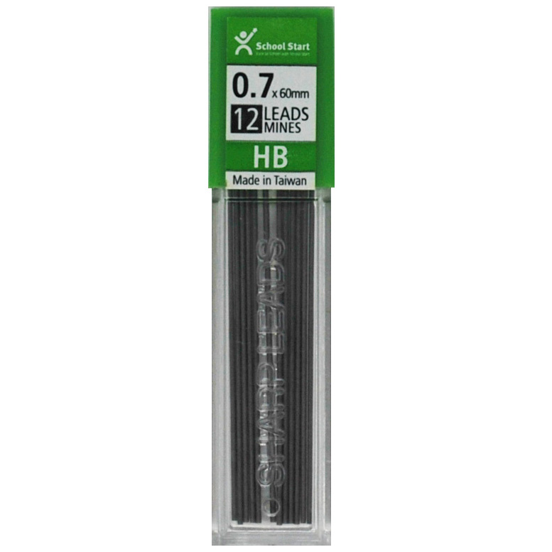 School Start Mechanical Pencil Lead Refill (12 Leads) - 0.7 mm - Image 1
